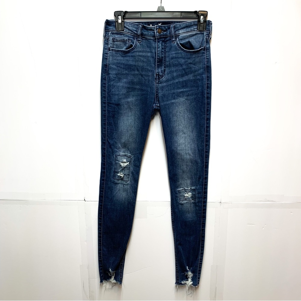 Hollister High Rise Super Super Skinny Classic Stretch 3R Distressed Denim